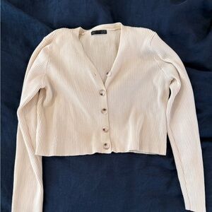 Dazy Cream Ribbed Sweater